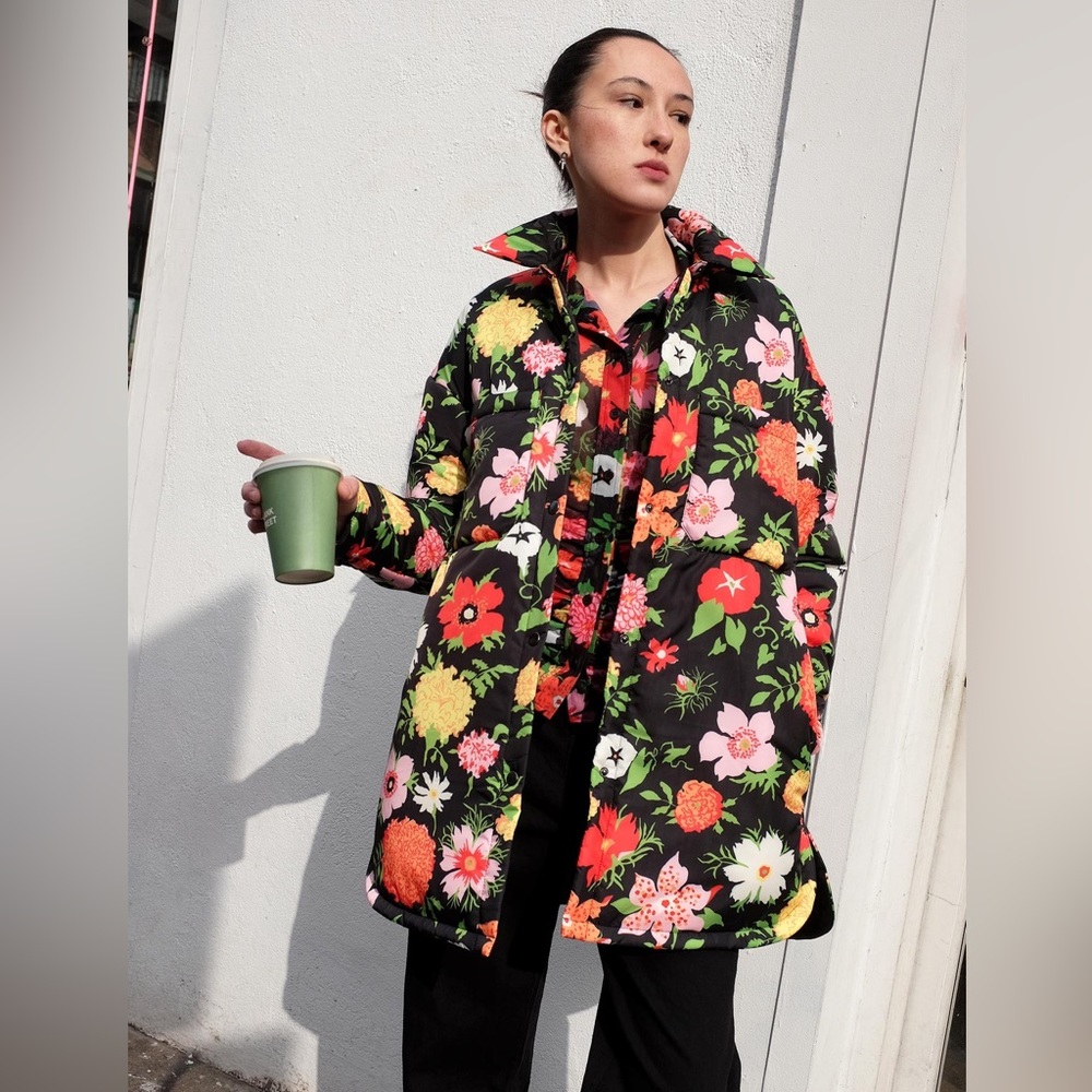 WRAY PUFFER SHIRT JACKET - MILLS FLORAL
